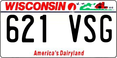 WI license plate 621VSG