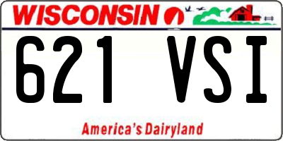 WI license plate 621VSI