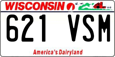 WI license plate 621VSM
