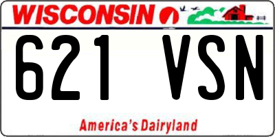 WI license plate 621VSN