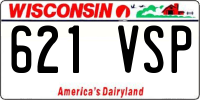 WI license plate 621VSP