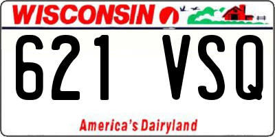 WI license plate 621VSQ