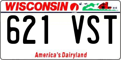 WI license plate 621VST