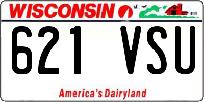 WI license plate 621VSU