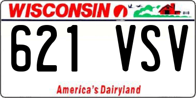 WI license plate 621VSV