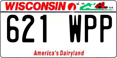 WI license plate 621WPP