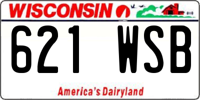 WI license plate 621WSB