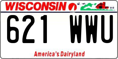 WI license plate 621WWU