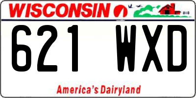 WI license plate 621WXD