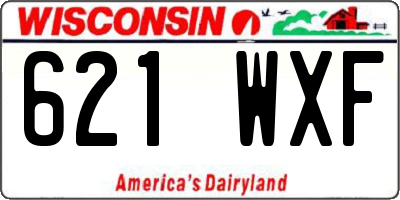 WI license plate 621WXF