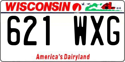 WI license plate 621WXG