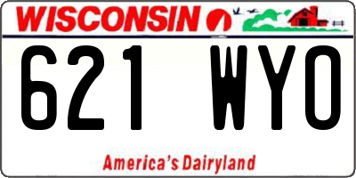 WI license plate 621WYO