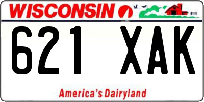 WI license plate 621XAK