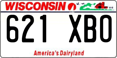 WI license plate 621XBO