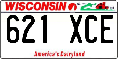 WI license plate 621XCE