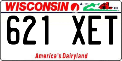 WI license plate 621XET