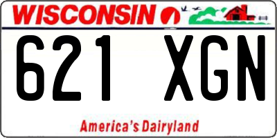 WI license plate 621XGN
