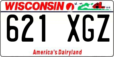 WI license plate 621XGZ