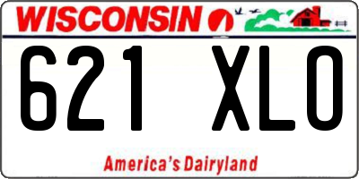 WI license plate 621XLO