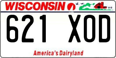 WI license plate 621XOD