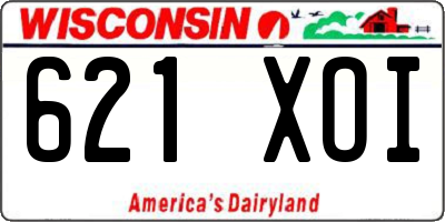 WI license plate 621XOI
