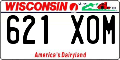 WI license plate 621XOM