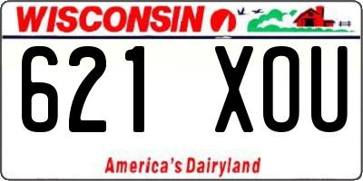 WI license plate 621XOU