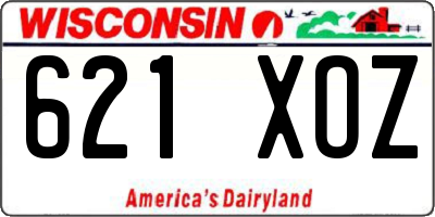 WI license plate 621XOZ