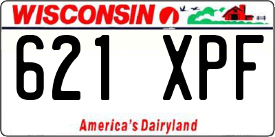 WI license plate 621XPF