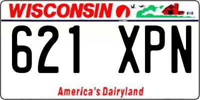 WI license plate 621XPN