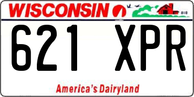 WI license plate 621XPR