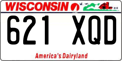 WI license plate 621XQD