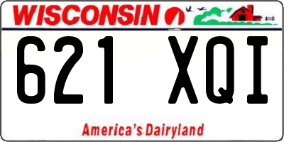 WI license plate 621XQI