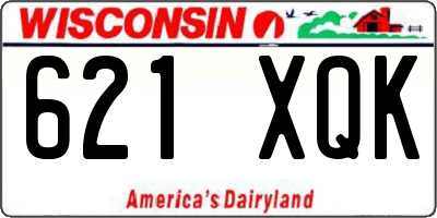 WI license plate 621XQK