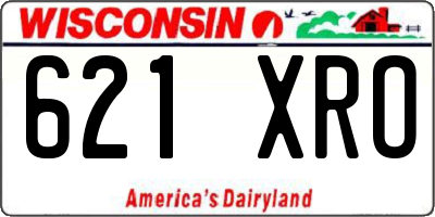 WI license plate 621XRO