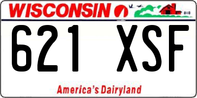 WI license plate 621XSF