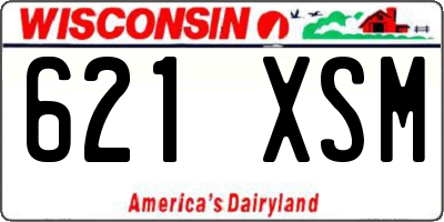 WI license plate 621XSM