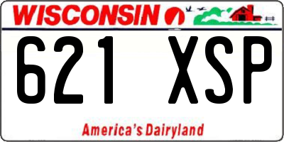 WI license plate 621XSP