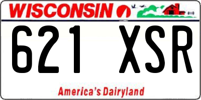 WI license plate 621XSR