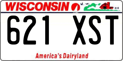 WI license plate 621XST