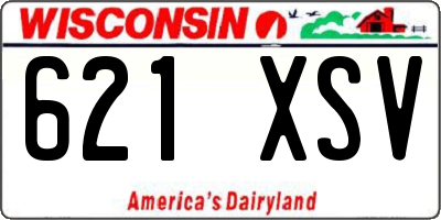 WI license plate 621XSV