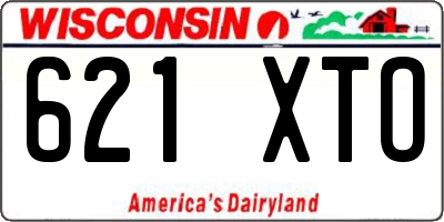 WI license plate 621XTO