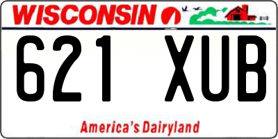 WI license plate 621XUB