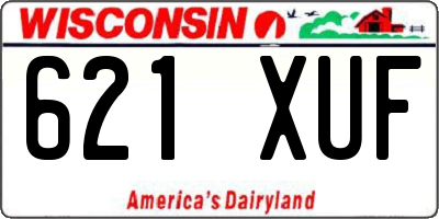 WI license plate 621XUF