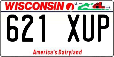 WI license plate 621XUP