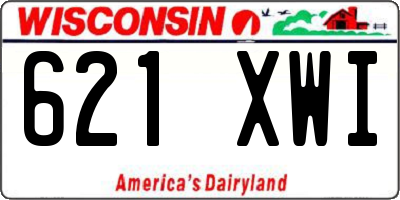 WI license plate 621XWI