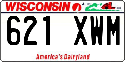 WI license plate 621XWM