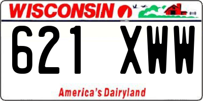 WI license plate 621XWW