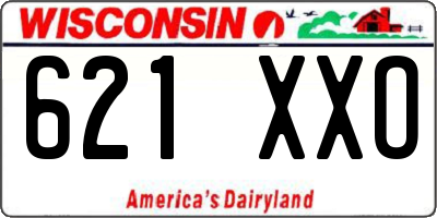 WI license plate 621XXO