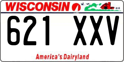 WI license plate 621XXV